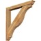 Ekena Millwork Funston Traditional Rough Sawn Bracket w/ Offset Brace, Western Red Cedar, 6"W x 46"D x 46"H BKT0604X46X46FST01RWR - alternate 1
